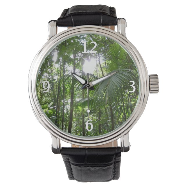 Sunlight Through Rainforest Canopy Tropical Green Watch (Front)