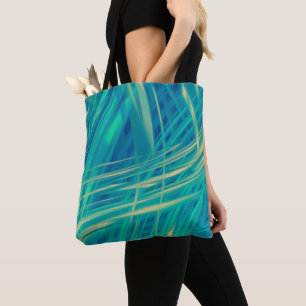 Sunlight Through Teal Abstract Tote Bag