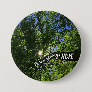 Sunlight Through Trees Positive Inspiration Hope 3 Inch Round Button