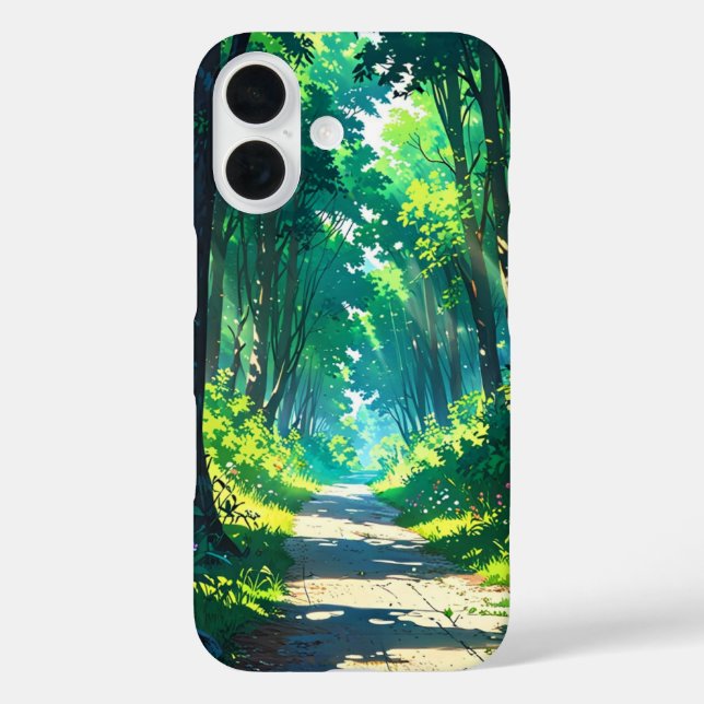 Sunlit Anime Summer Forest Path Case-Mate iPhone Case (Back)