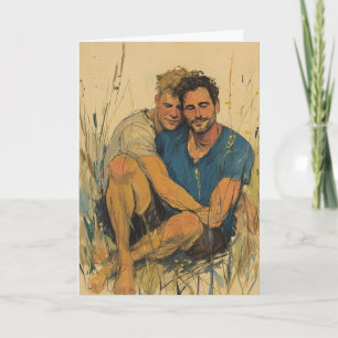 Sunlit Beach Embrace Card
