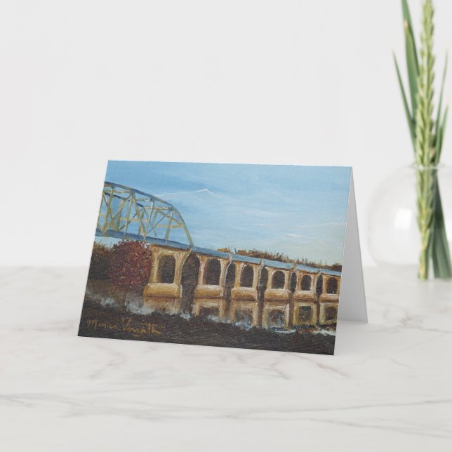 Sunlit Bridge Greeting Card (Front)