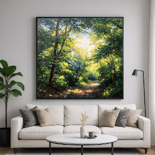 Sunlit Canopies - Painterly Illustration Style Art Poster