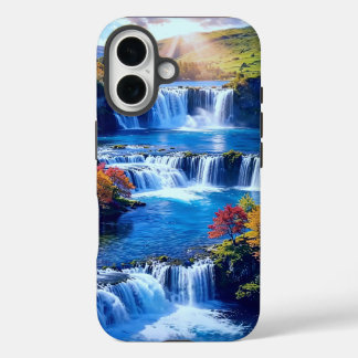 Sunlit Cascade Valley 001 iPhone 16 Case