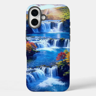 Sunlit Cascade Valley 001 iPhone 16 Plus Case