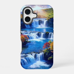 Sunlit Cascade Valley 001 iPhone 16 Case