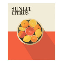 Sunlit Citrus - Fresh and Vibrant Fruit Art Poster