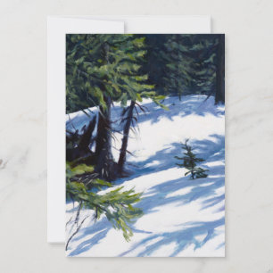Sunlit Colorado Mountain Snow Scene Holiday Card