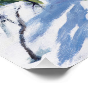 Sunlit Colorado Mountain Snow Scene Poster