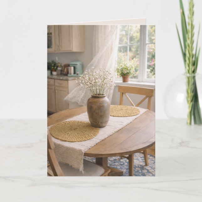 Sunlit Cottage Table Card – French Country (Front)