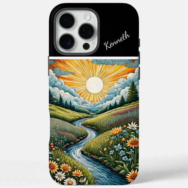 Sunlit Creek Through Wildflowers Case-Mate iPhone Case (Back)