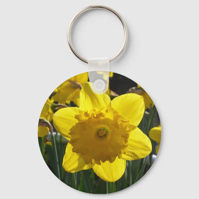 Sunlit Daffodil Keychain (Front)