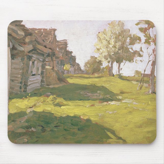 Sunlit Day. A Small Village, 1898 Mouse Pad (Front)