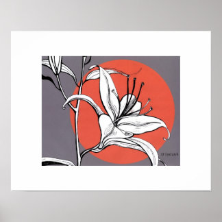 Sunlit Daylily Poster