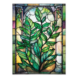 Sunlit Delights: A Stained Glass Lily  Photo Print