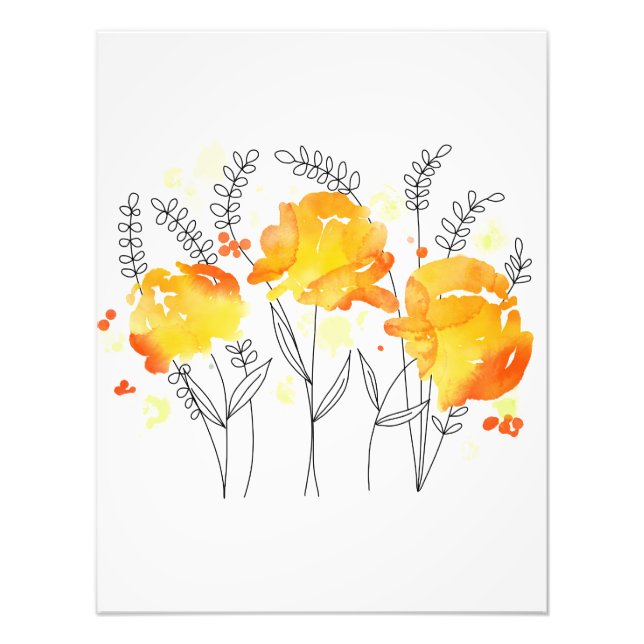 "Sunlit Elegance: A Floral Portrait" Photo Print (Front)