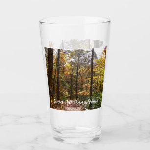 Sunlit Fall Trail in Laurel Hill State Park Glass