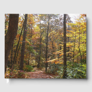 Sunlit Fall Trail in Laurel Hill State Park Guest Book