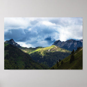 Sunlit field after storm poster