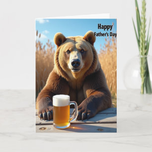Sunlit Fur Fathers Day Card