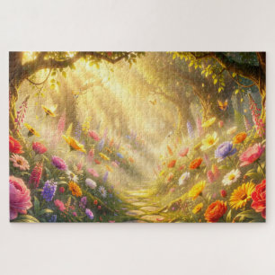 Sunlit Garden Dreamscape Jigsaw Puzzle