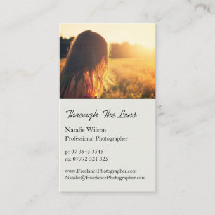 Sunlit Girl Portrait Pro Carte de visite de photog