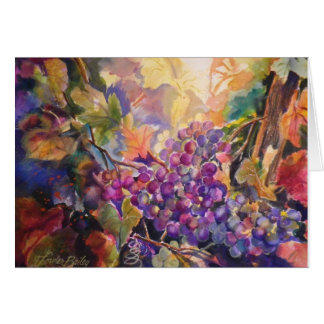 Sunlit Grapes that Glow  Original Blank ART Card