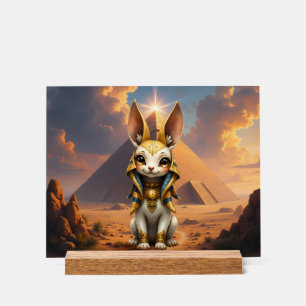 Sunlit Guardian – Desert Relic Bunny. Acrylic Sign