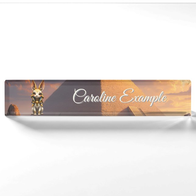 Sunlit Guardian – Desert Relic Bunny. Nameplate (Front)
