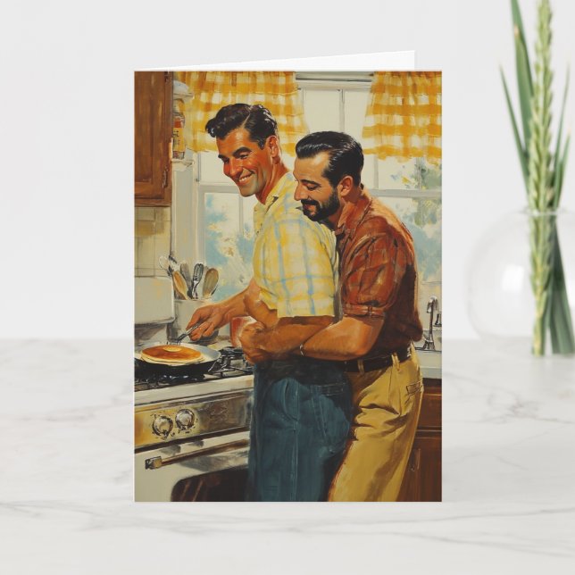 Sunlit Kitchen Embrace Card (Front)