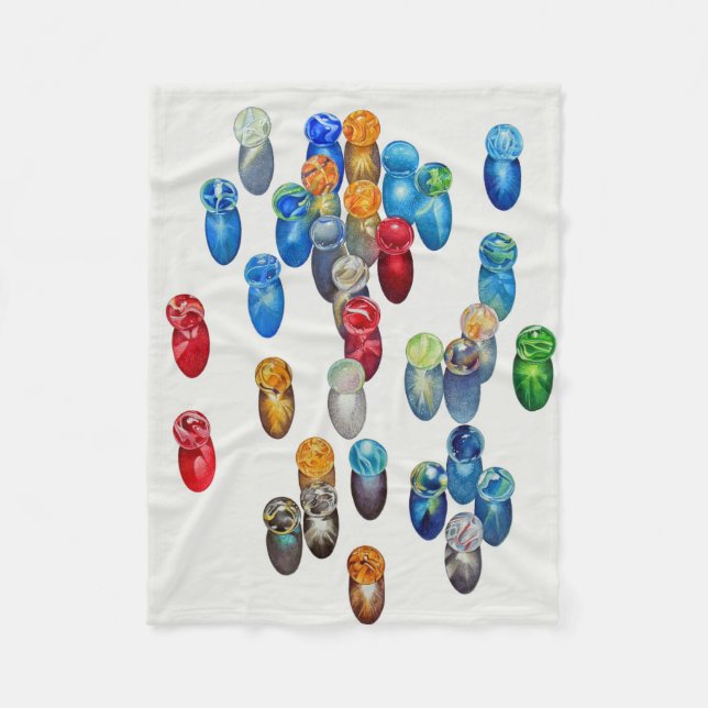 Sunlit Marbles Fleece Blanket (Front)