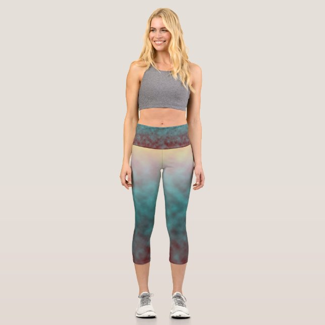 Sunlit Mist Capri Leggings (Front)