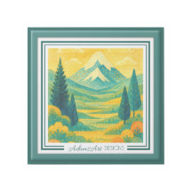 Sunlit Mountain Valleys Illustrated Landscape