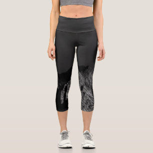 Sunlit mountains capri leggings