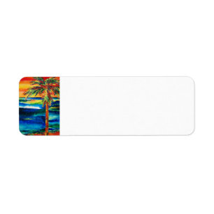 Sunlit Ocean Return Address Label