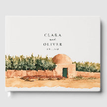 Sunlit Ochre Terracotta Dome Vineyard Wedding