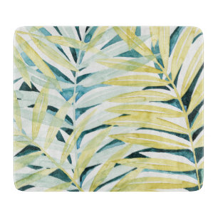 Sunlit Palms - Palm Tree Leaves Cutting Board