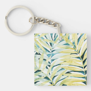 Sunlit Palms - Palm Tree Leaves Keychain