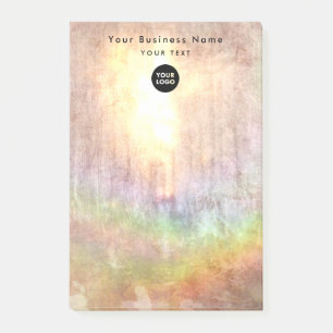 Sunlit Pastel Rainbow Grunge Post-it Notes
