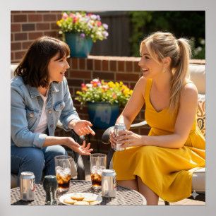 Sunlit Patio Conversation Poster