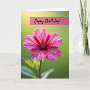 Sunlit Petals Birthday Card