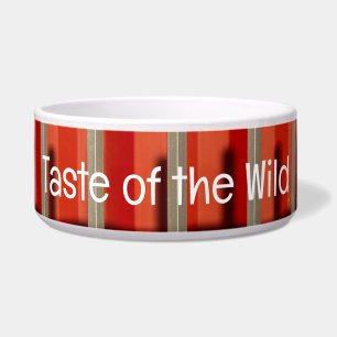 Sunlit RedWall Pet Bowl withTASTE OF THE WILD Text