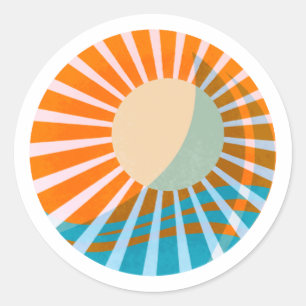 Sunlit Sail Sticker Orange Pink