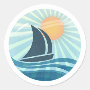 Sunlit Sail Sticker Teal