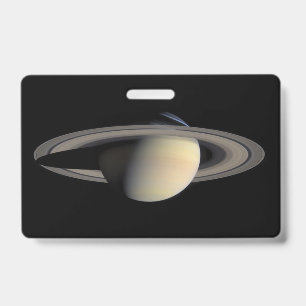 Sunlit Saturn Gas Giant Planet by Cassini Badge
