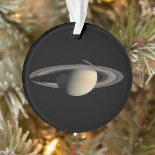 Sunlit Saturn Gas Giant Planet by Cassini Ornament