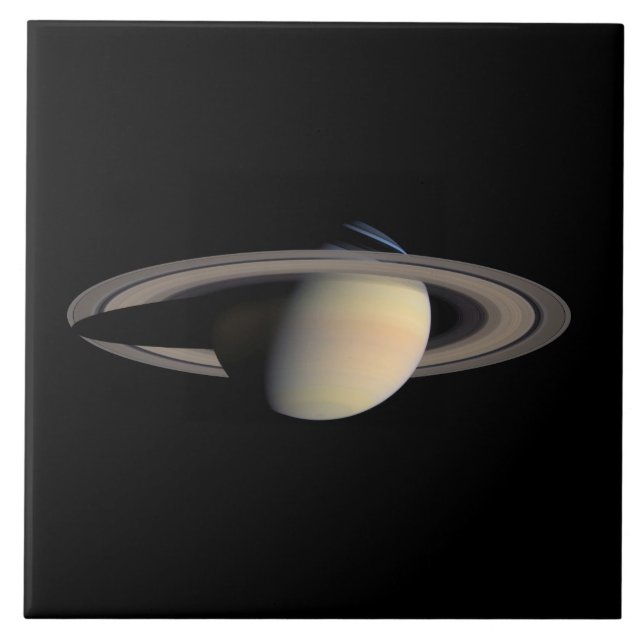 Sunlit Saturn Gas Giant Planet by Cassini Tile (Front)