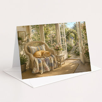 Sunlit Slumber Watercolor Note Card