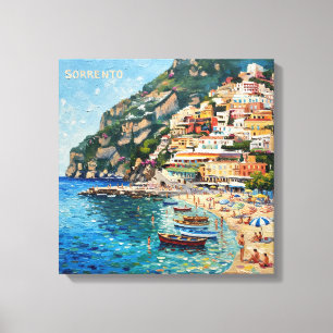 Sunlit Sorrento Seaside Escape Canvas Art