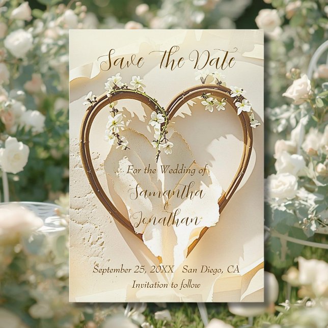 Sunlit Spring Heart  Save The Date (Creator Uploaded)